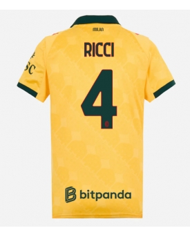 Billige Fotballdrakt AC Milan Samuele Ricci #4 Replika Tredjedrakt Dame 2025-26 Kortermet Billige Fotballdrakt AC Milan Samuele Ricci #4 Replika Tredjedrakt Dame 2025-26 Kortermet